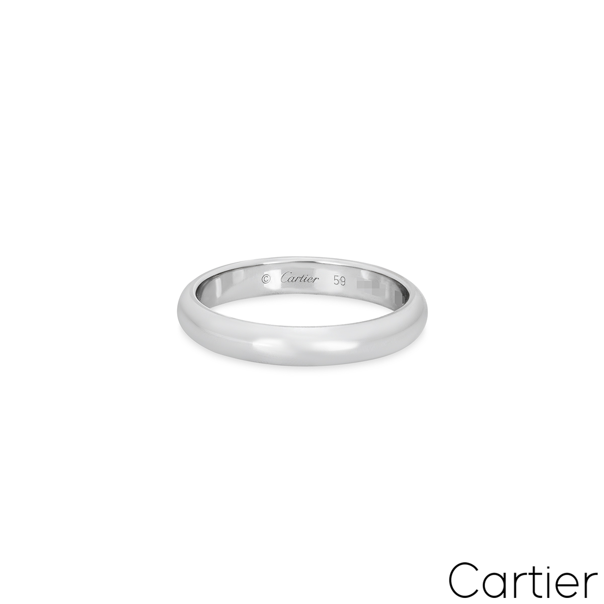 Cartier Platinum 1895 Wedding Ring B4036700 | Rich Diamonds